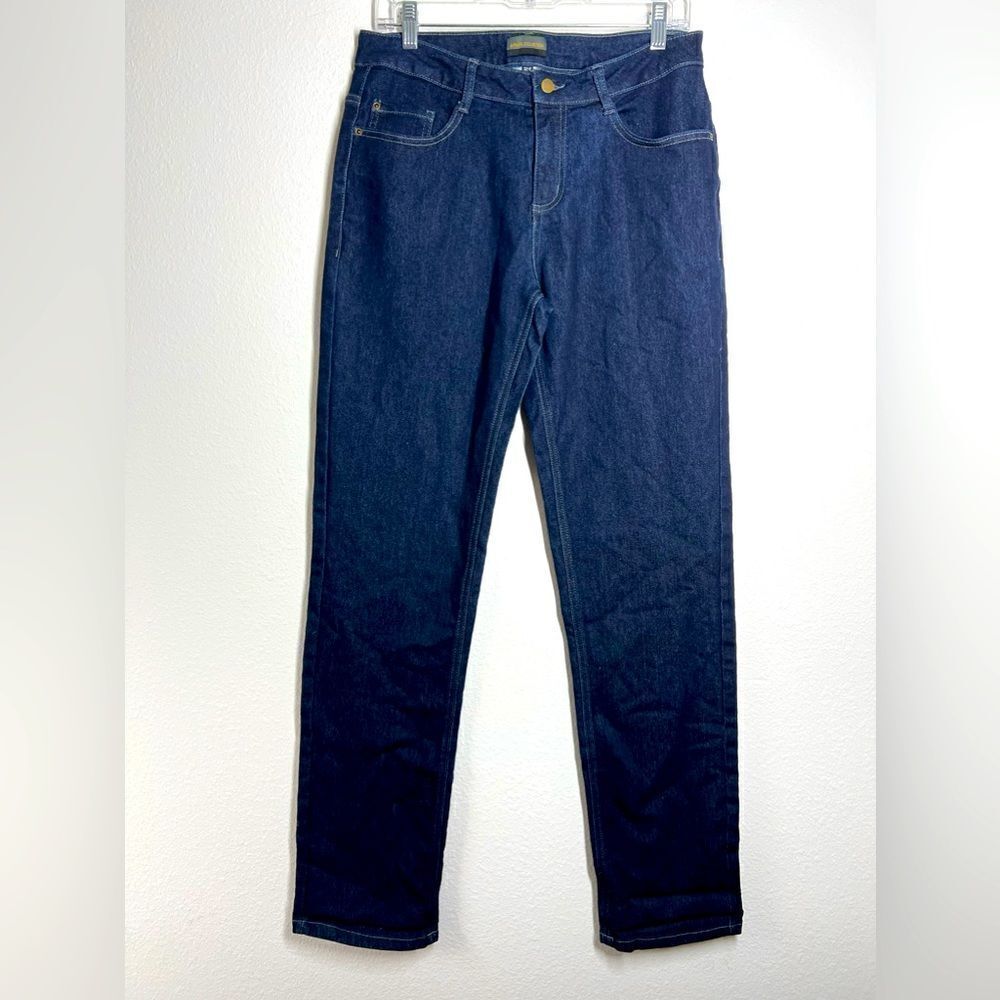 Apparel Collection Straight Jeans Women's Size 32  REG Blue Mid Rise Dark Wash